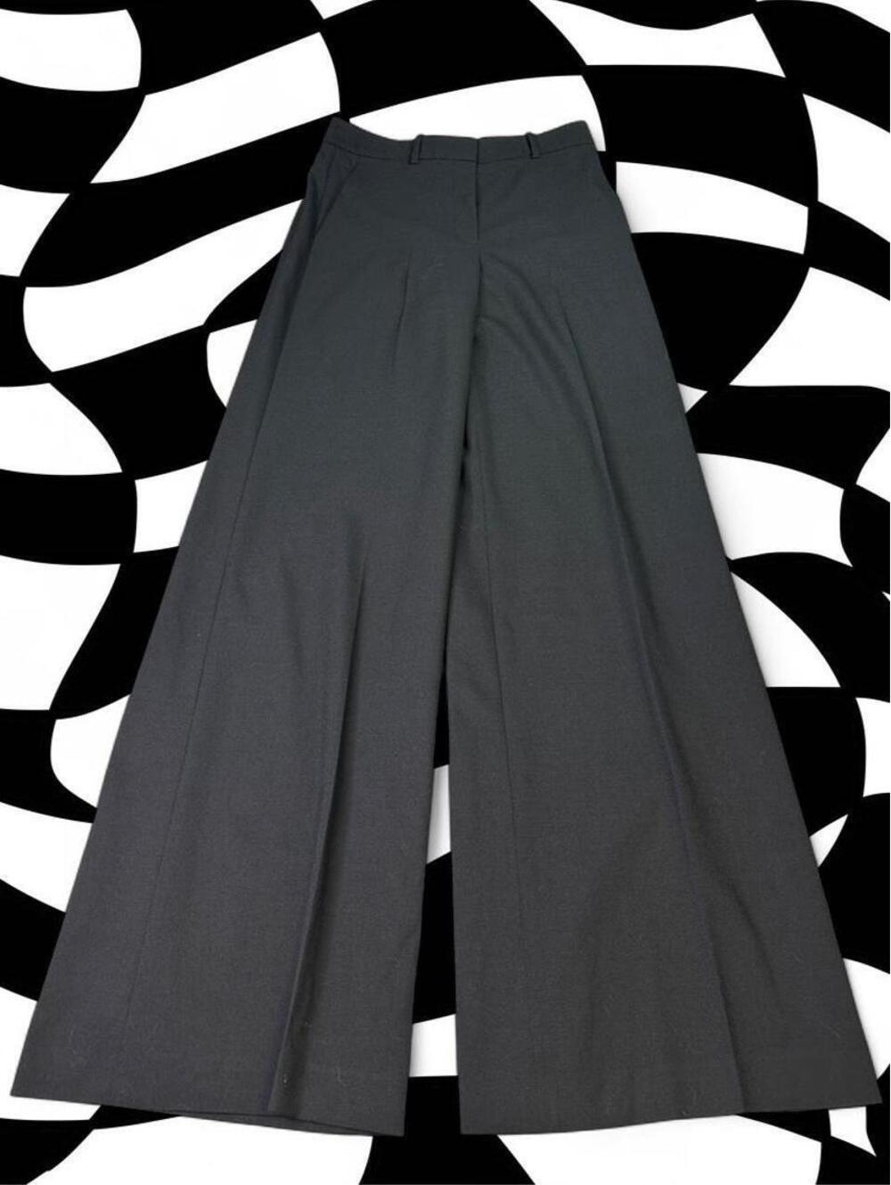 Theory Minimalist Black Wide-Leg Tailored Trousers